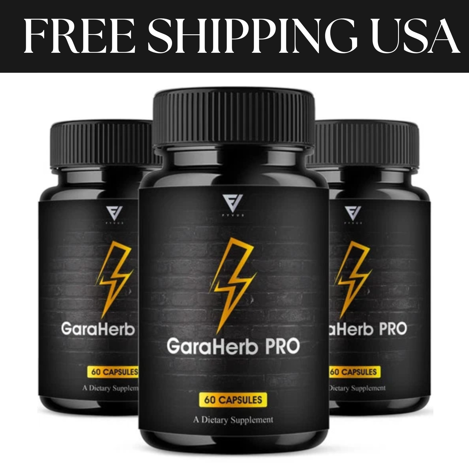 (3 Pack) Garaherb Pro Premium Performance Capsules, Garaherb Pill (180 Capsules)