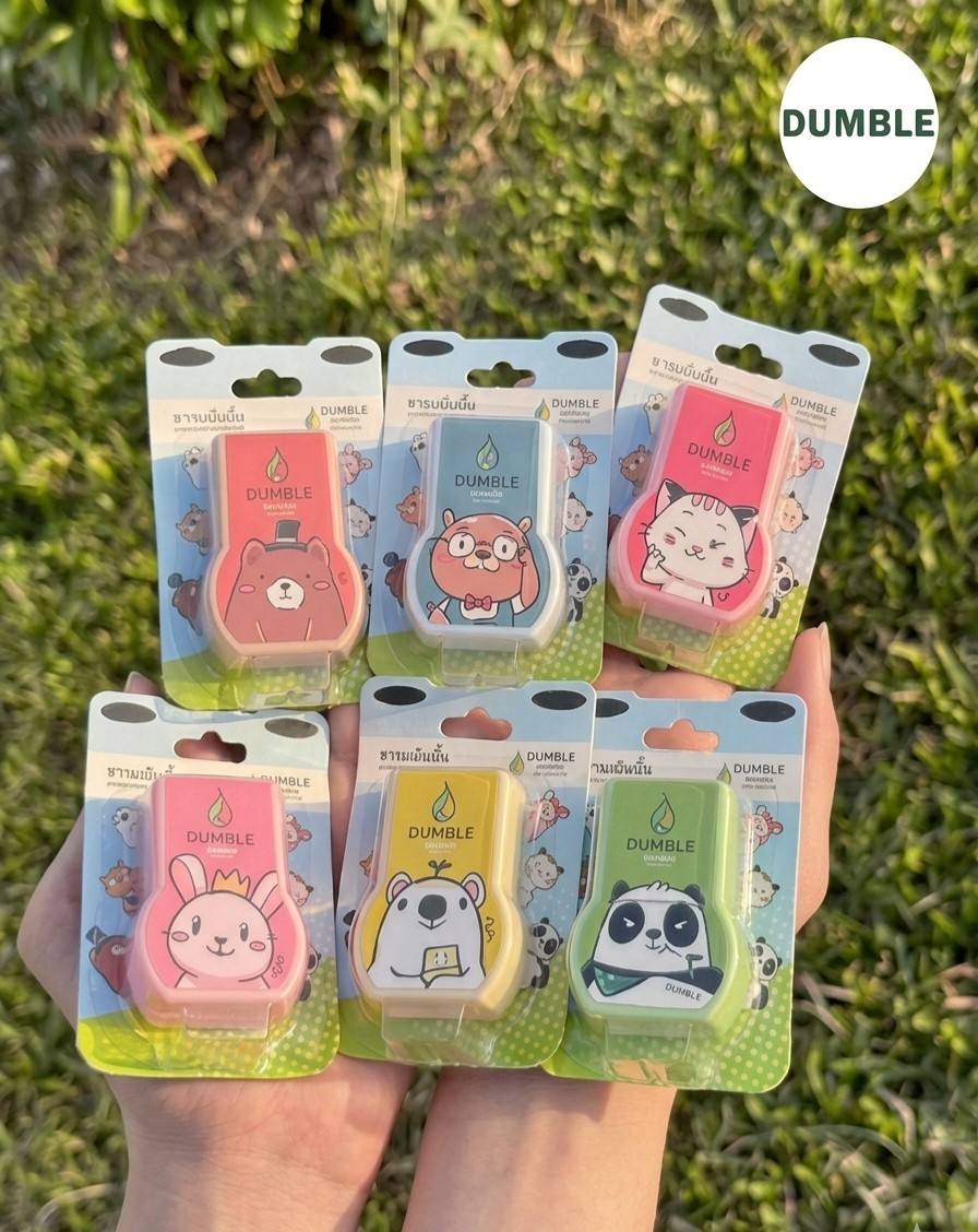 Herbal Double Inhaler 2×pcs.Nasal Thai Double-Hole Herbal Inhaler Cute Animal
