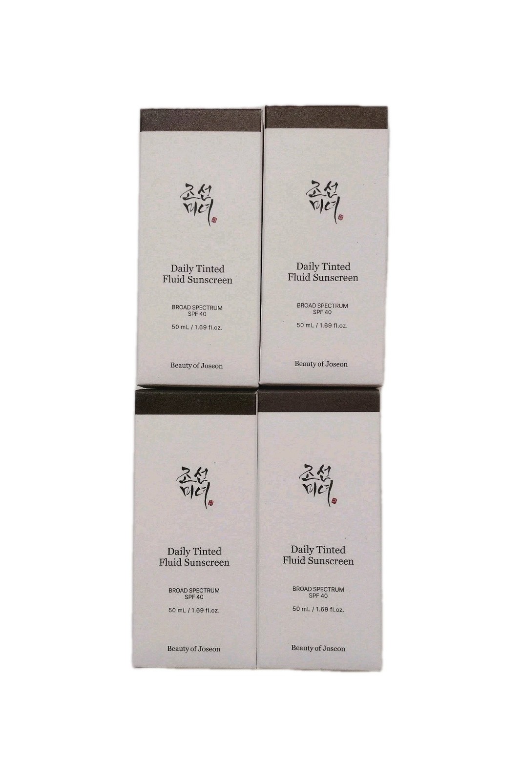 Set Of 4 Beauty Of Joseon Daily Tinted Fluid Mineral Sunscreen Deep Shades NEW