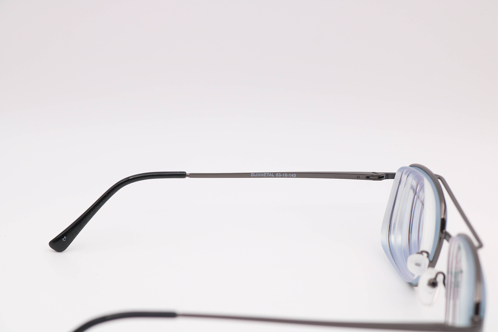Capri 7705 Gunmetal Aviators Eyeglasses Frames 53-16-140