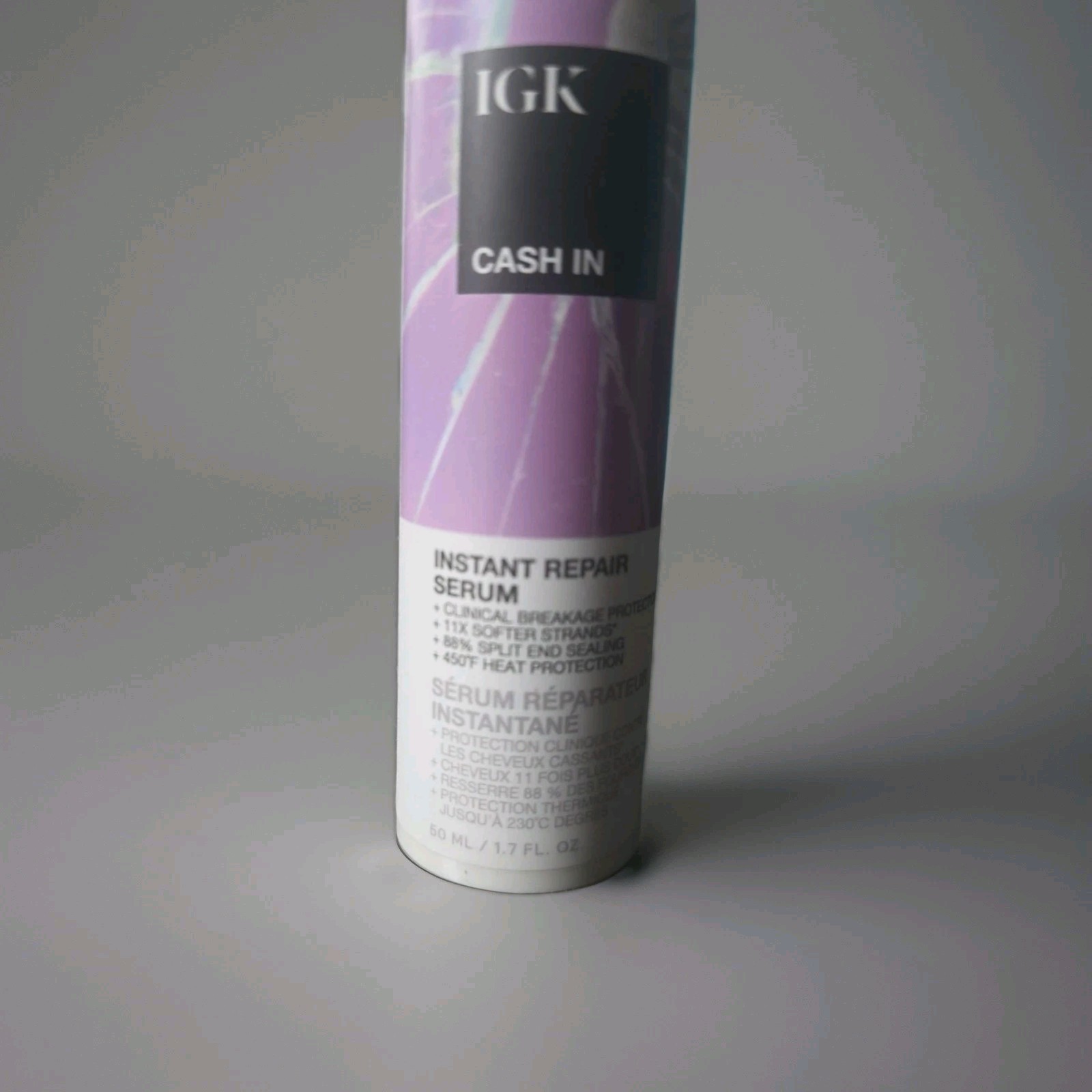 IGK Instant Repair Serum Cash In 1.7 Oz Split Ends Heat Protection