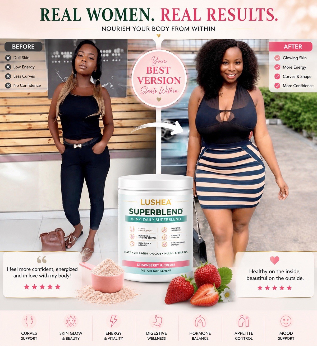 BBL Superblend 8-in-1 Daily Booty Hips & Curve Support