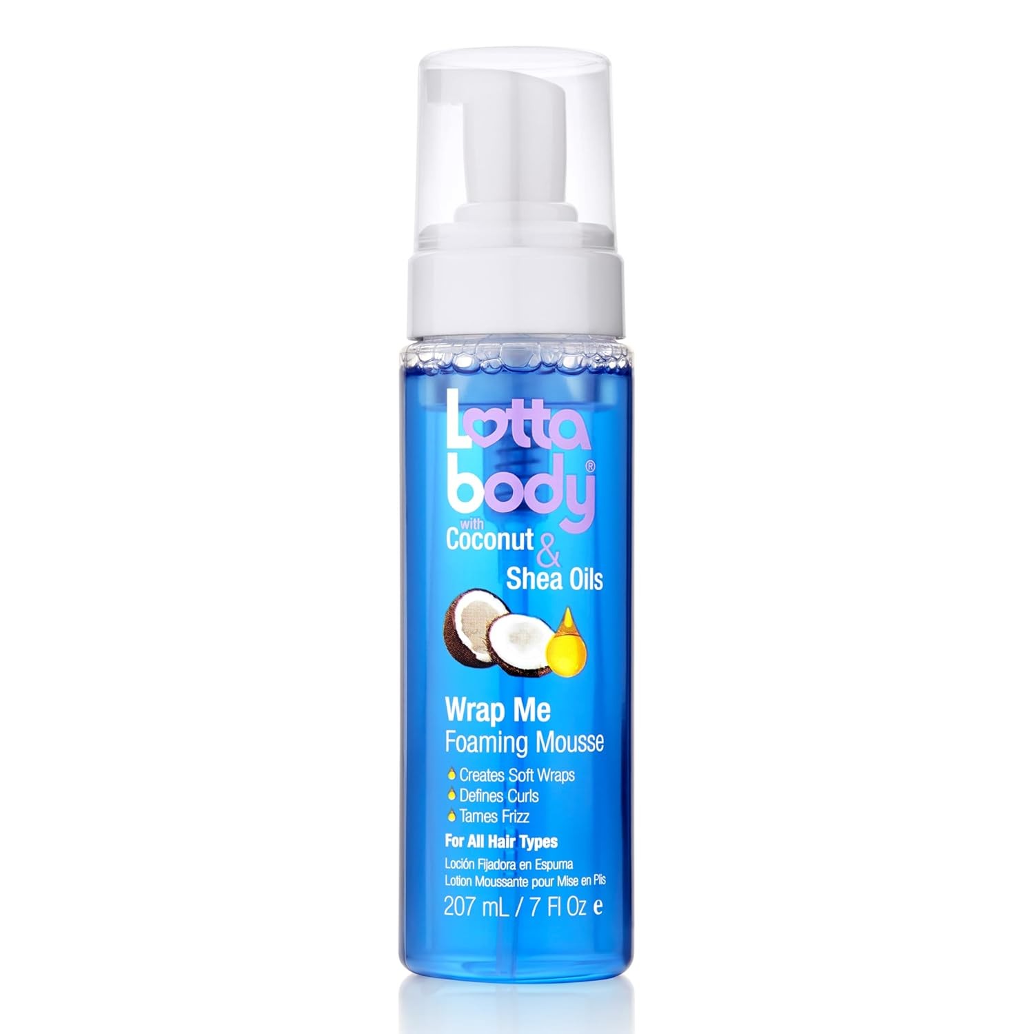 Lottabody Wrap Me Foaming Mousse with Coconut & Shea Oils, Lightweight Moisture-