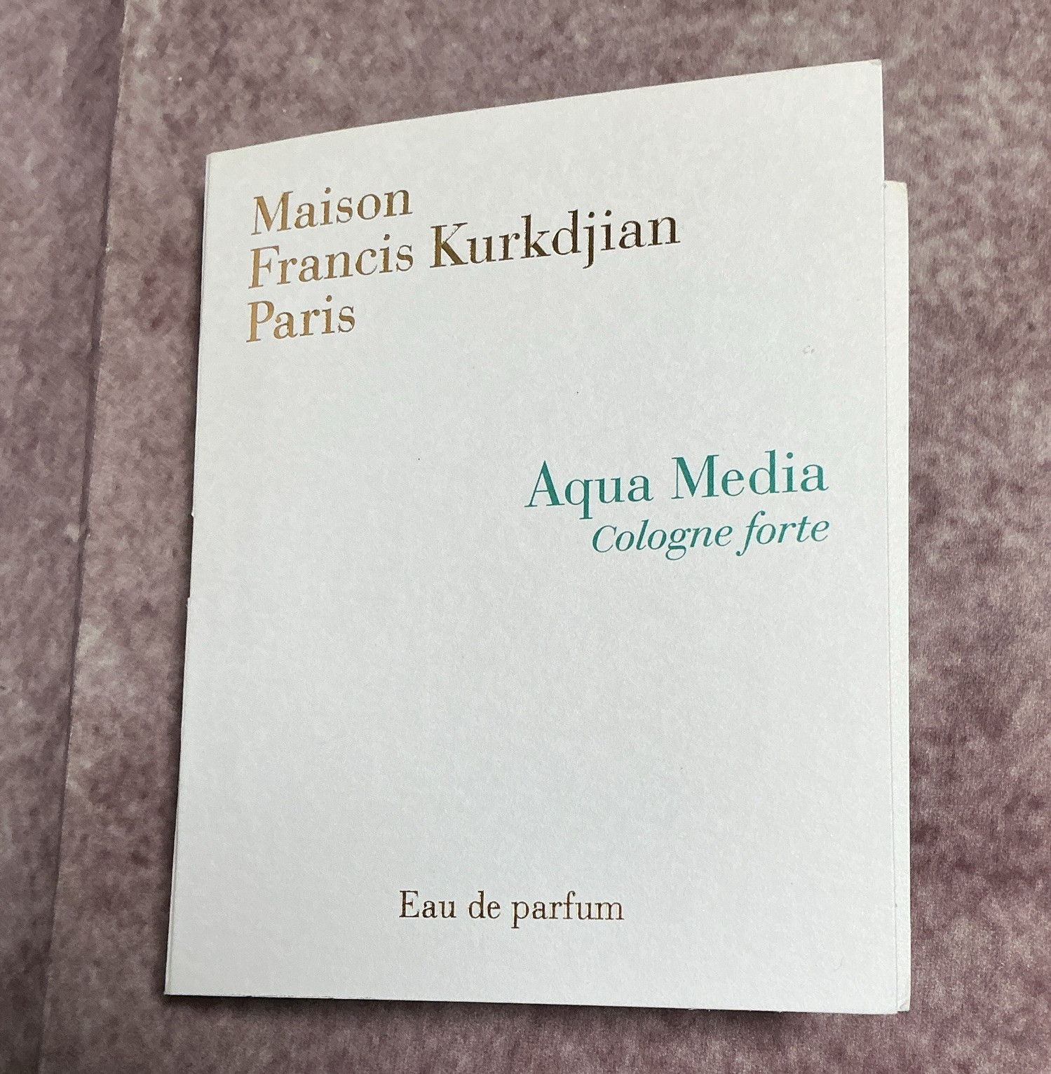 Maison Francis Kurkdjian Paris Aqua Media Eau de Parfum 0.06 fl oz Sample Spray