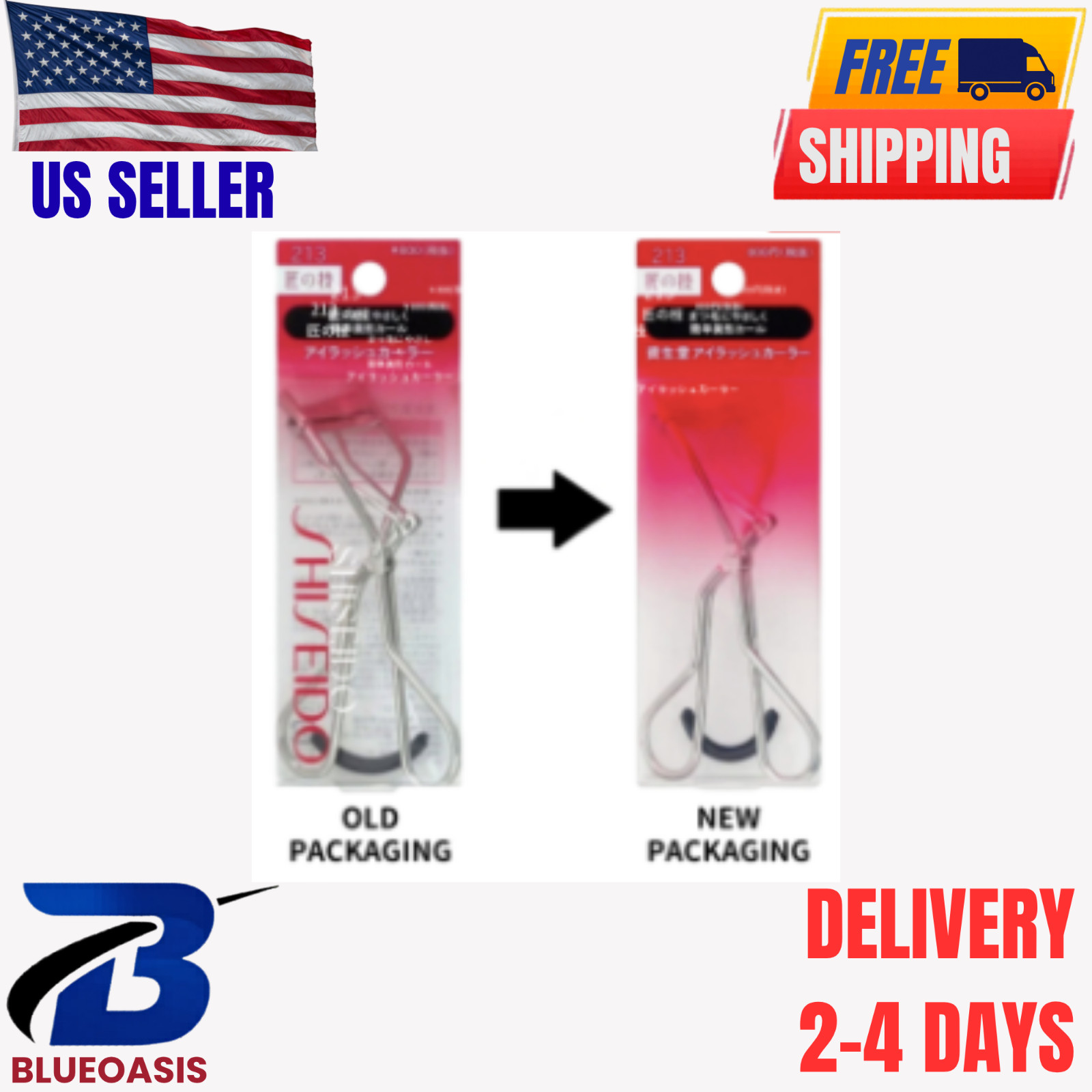 Shiseido 213 Eyelash Curler w/ Refill Pad Japan Makeup Lash Tool New in Box