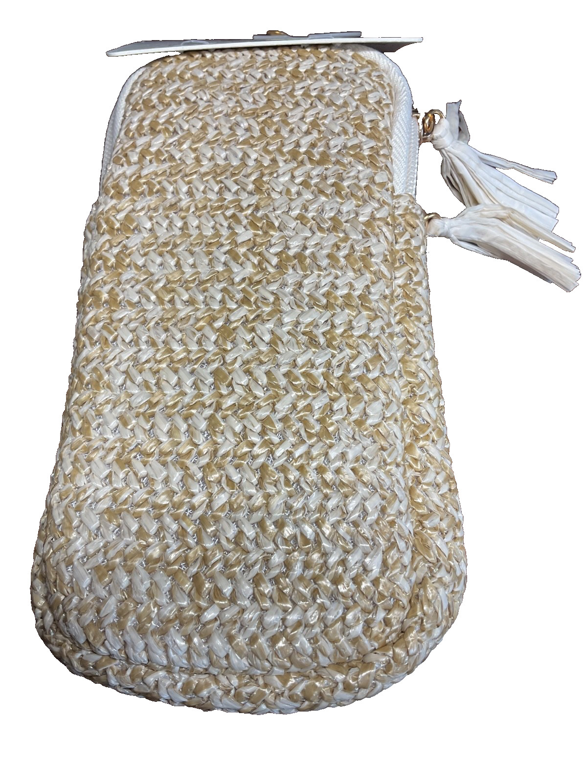 EVOLUTION EYES TRAVEL DOUBLE EYEGLASS CASE NATURAL 7 x 3 100% POLYESTER NWT