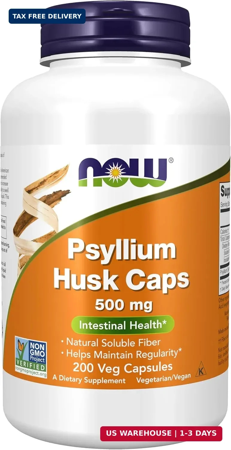 Psyllium Husk Caps 500 mg, Non-GMO Project Verified, Natu
