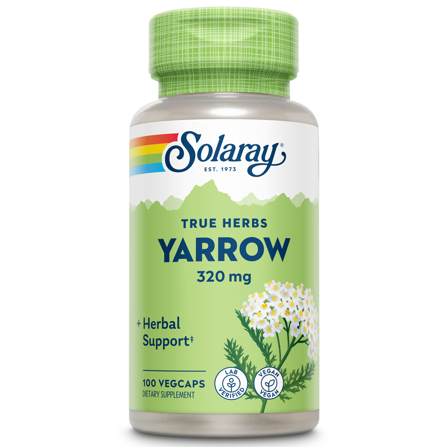 Solaray Yarrow 320mg Capsules, 100 Count