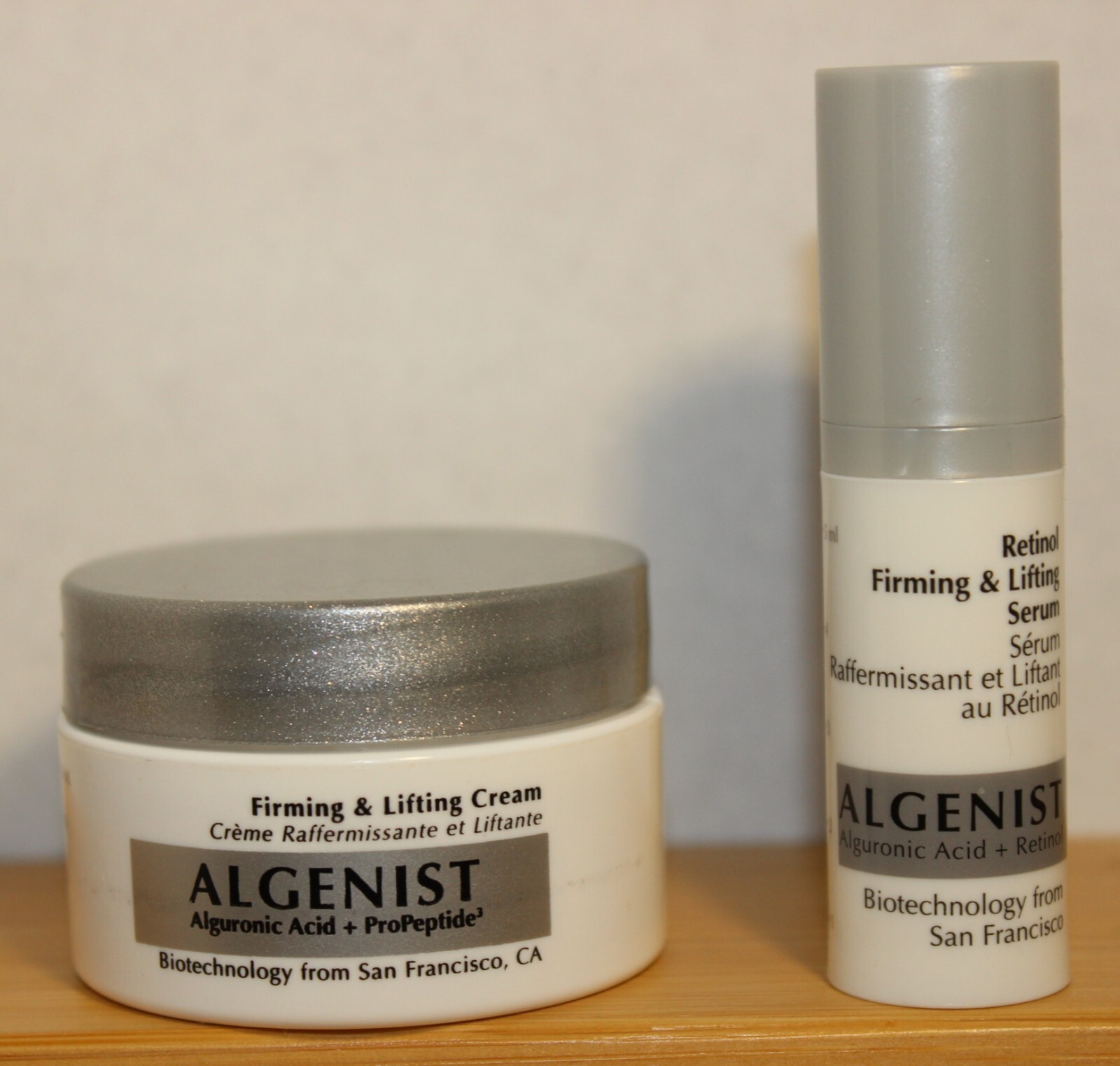 Algenist Firming & Lifting Cream Alguronic Acid .5 oz + RETINOL SERUM 5 ML SET