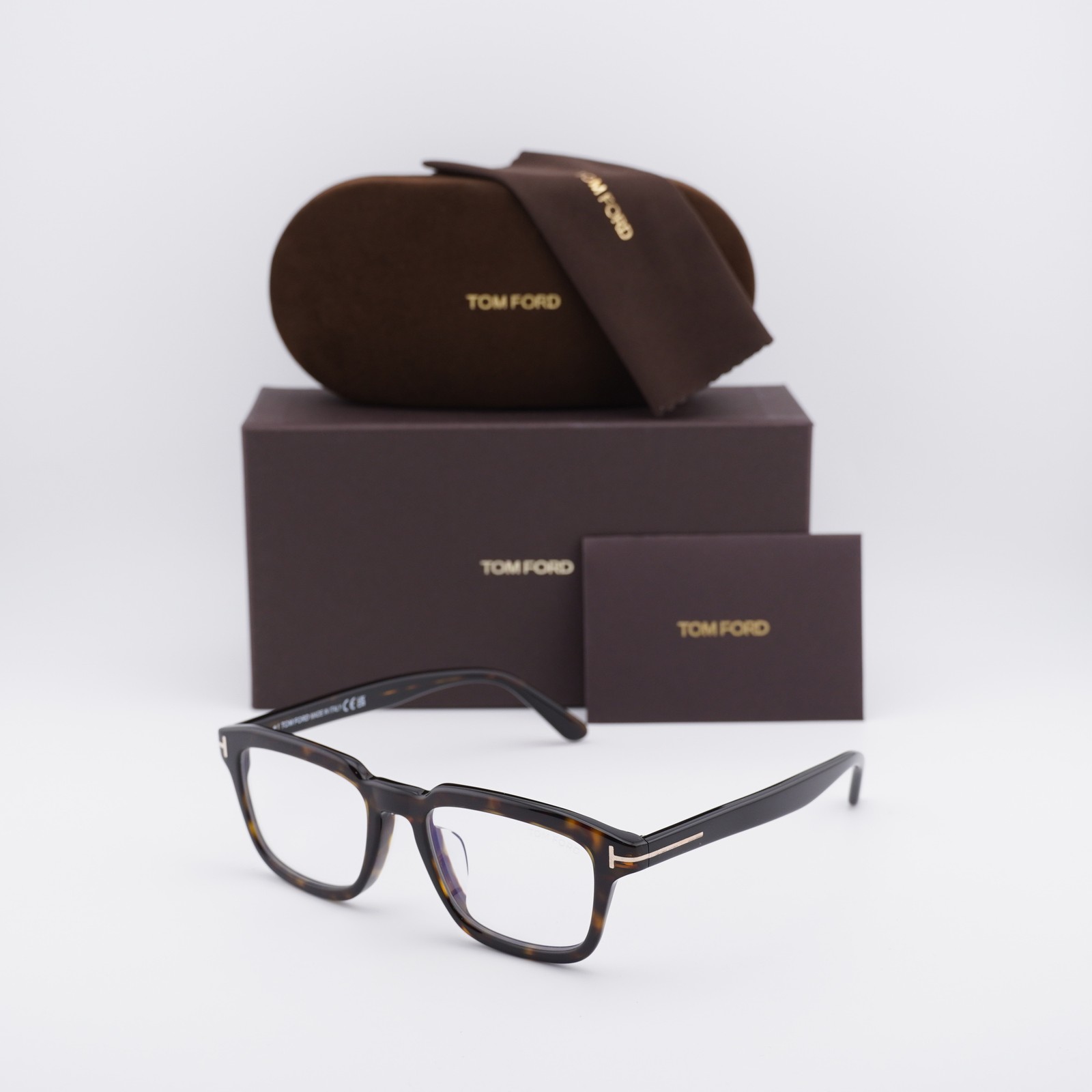 NEW Tom Ford FT6032-F-B 052 Dark Havana 52mm Eyeglasses