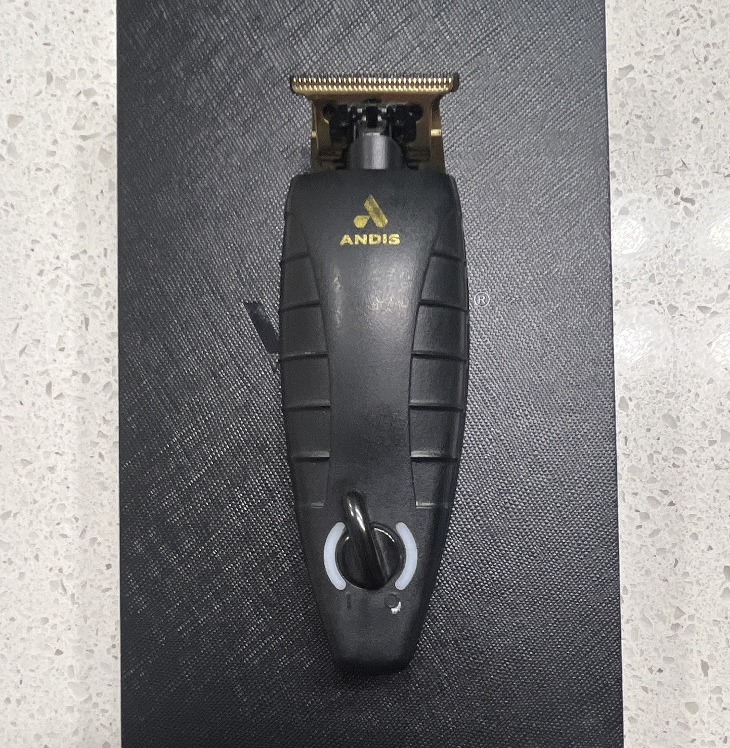 Andis Cordless T-Blade Trimmer w/ Charging Stand, Black/Gold, Hair Beard Face
