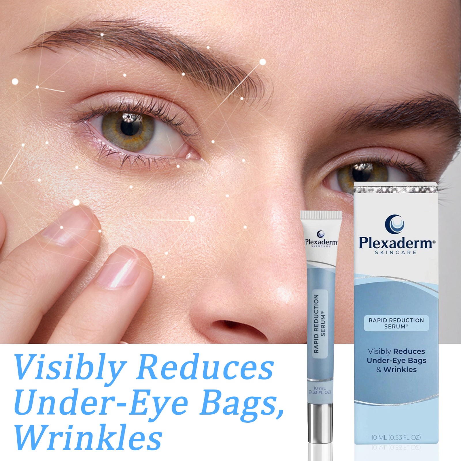 Plexaderm Rapid Reduction Under-Eye Serum Visibly Reduces Eye Bags Wrinkles Fine
