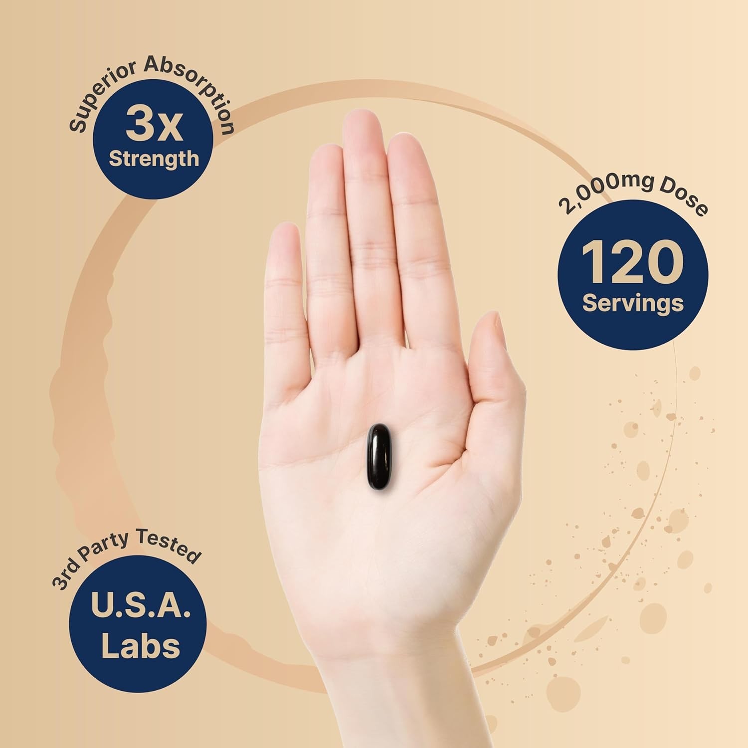 Antarctic Krill Oil 2000mg | 240 Softgels | Omega-3 with No Fishy Taste