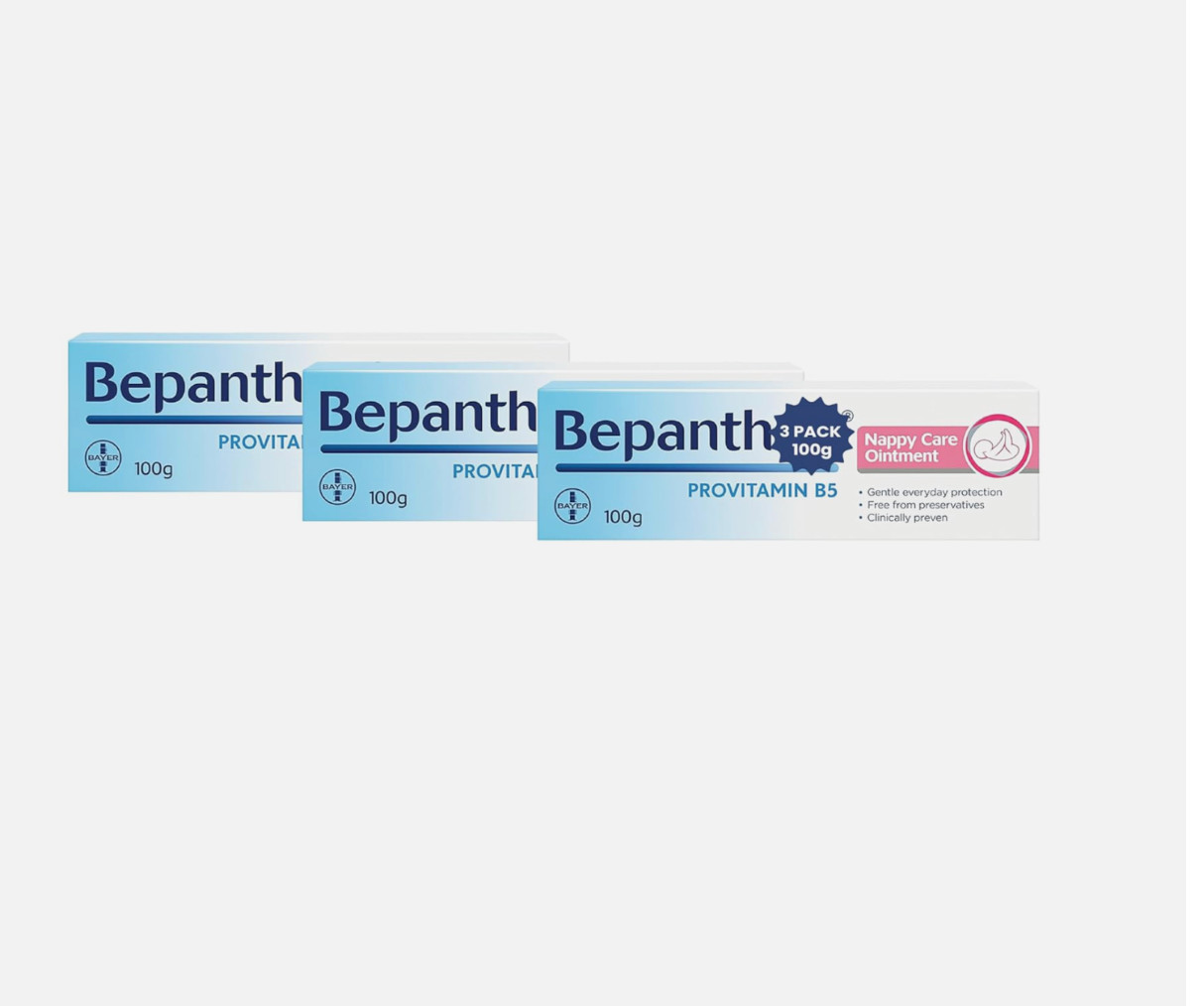 [Pack of 3] Bepanthen Nappy Care Ointment Provitamin B5~100g~EXP:06/2028