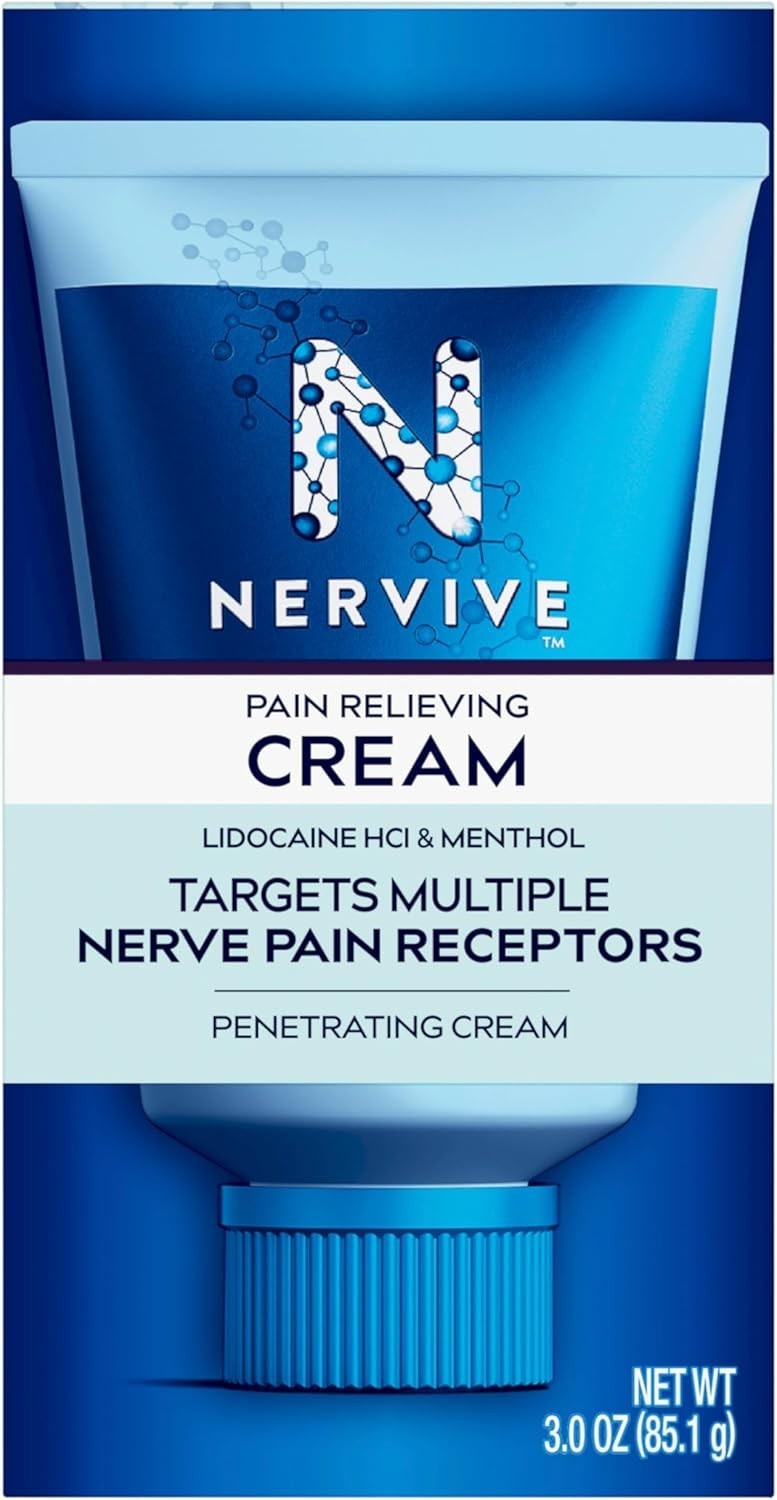 Lidocaine & Menthol Powered Pain Relief Cream – Non-Greasy, Maximum Strength 3oz