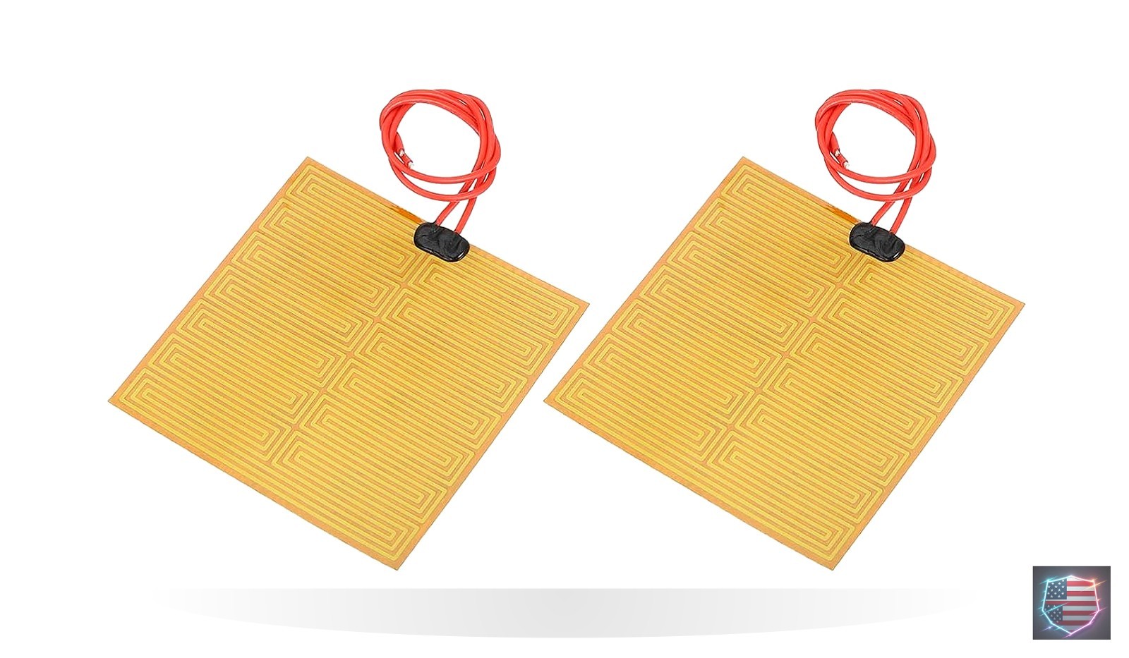 2pcs Heater Film Heating Plate, 00W 24V Polyimide Heat Pad Adhesive PI Heater..,