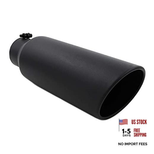 4″ Inlet, 6″ Outlet, 18″ Long Stainless Steel Rolled 4″x6″x18″ Black 1 Pack