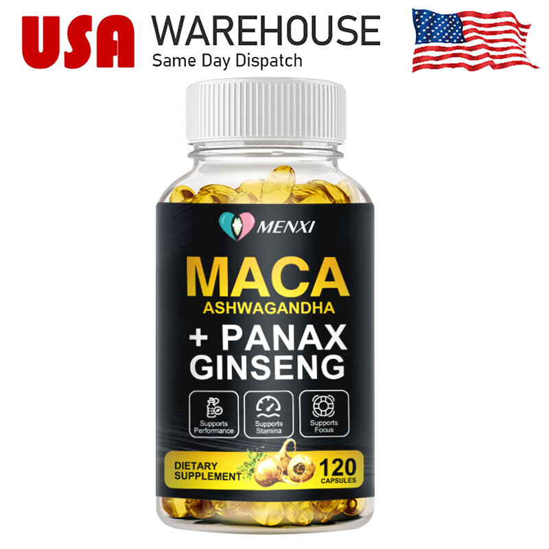 Maca Root 120 Capsules 10000 Mg High Potency Organic Pills For Men,Women Energy