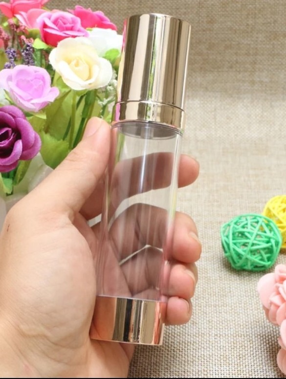3-Pack Airless Pump Bottles- Gold – 3 Sizes – 0.5oz. 1oz. & 1.7oz. (15/30/50ml)