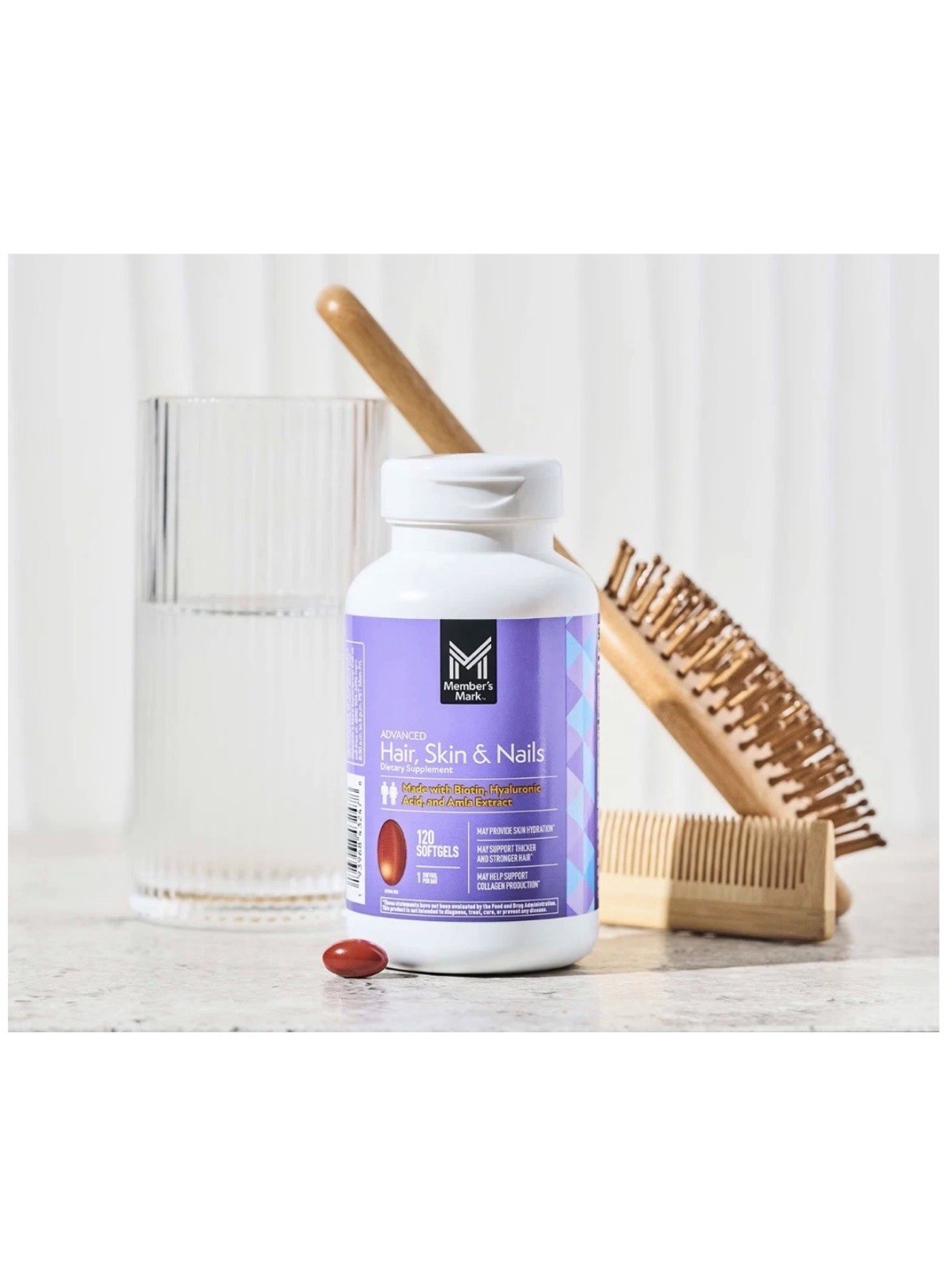 ✳️ 🔥HAIR, SKIN & NAIL SUPPLEMENT – 120 Softgels Member’s Mark 🔥✳️