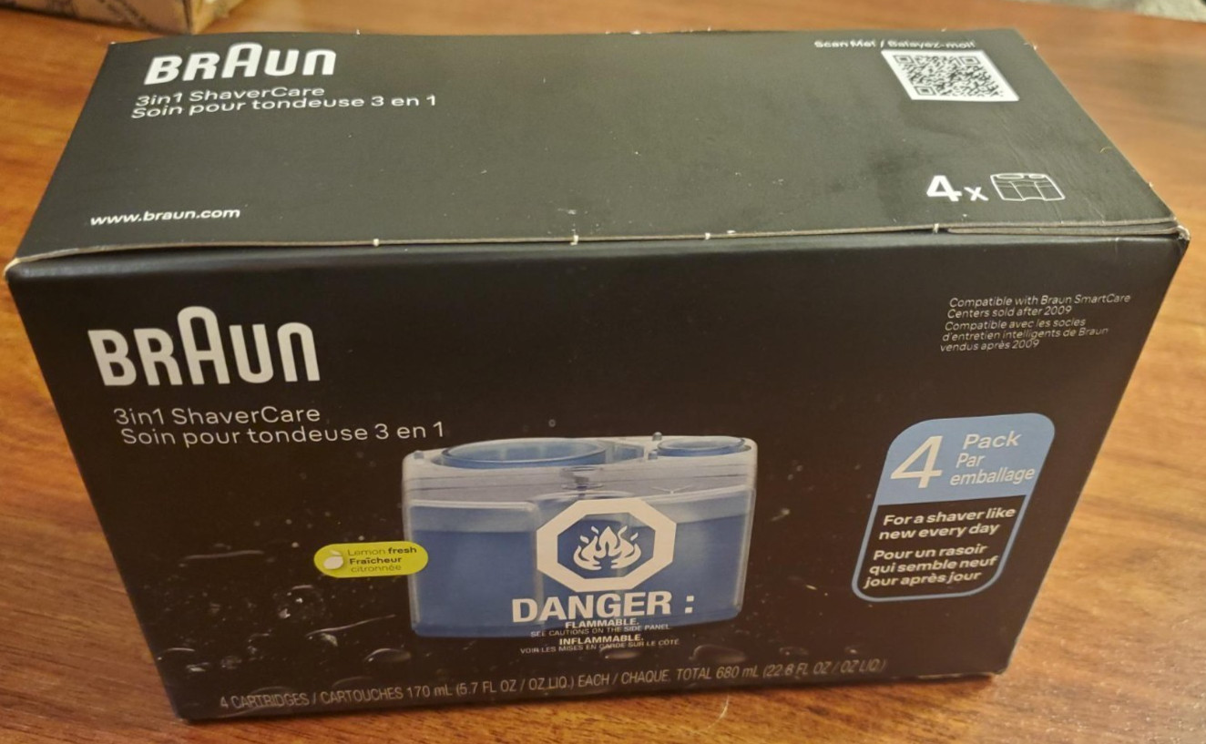 Braun Clean & Renew CCR Refill Cartridges 4 Pack Fits All Stations Lemon NEW NIB