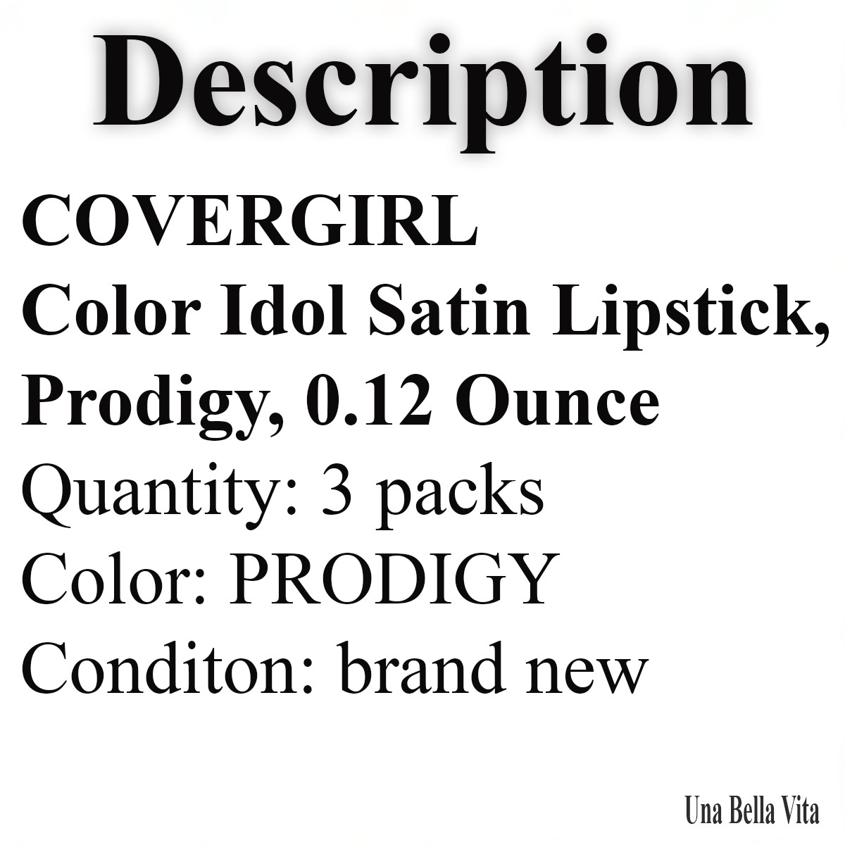 CoverGirl “Prodigy” Full Spectrum Color Idol Satin Lipstick 0.12 OZ LOT 3