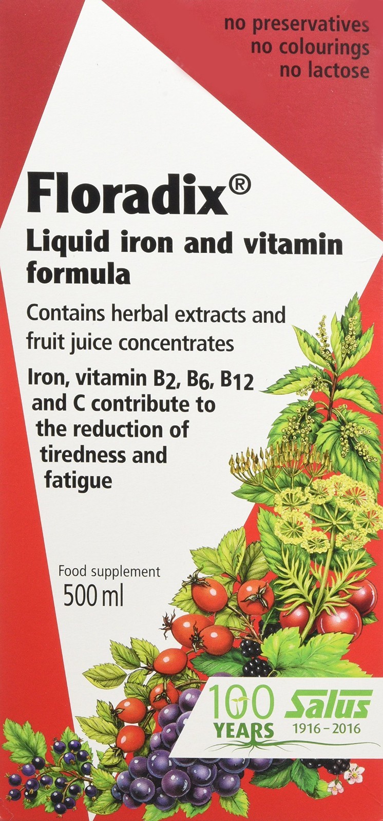 Floradix Liquid Iron & Vitamin Formula 500ml