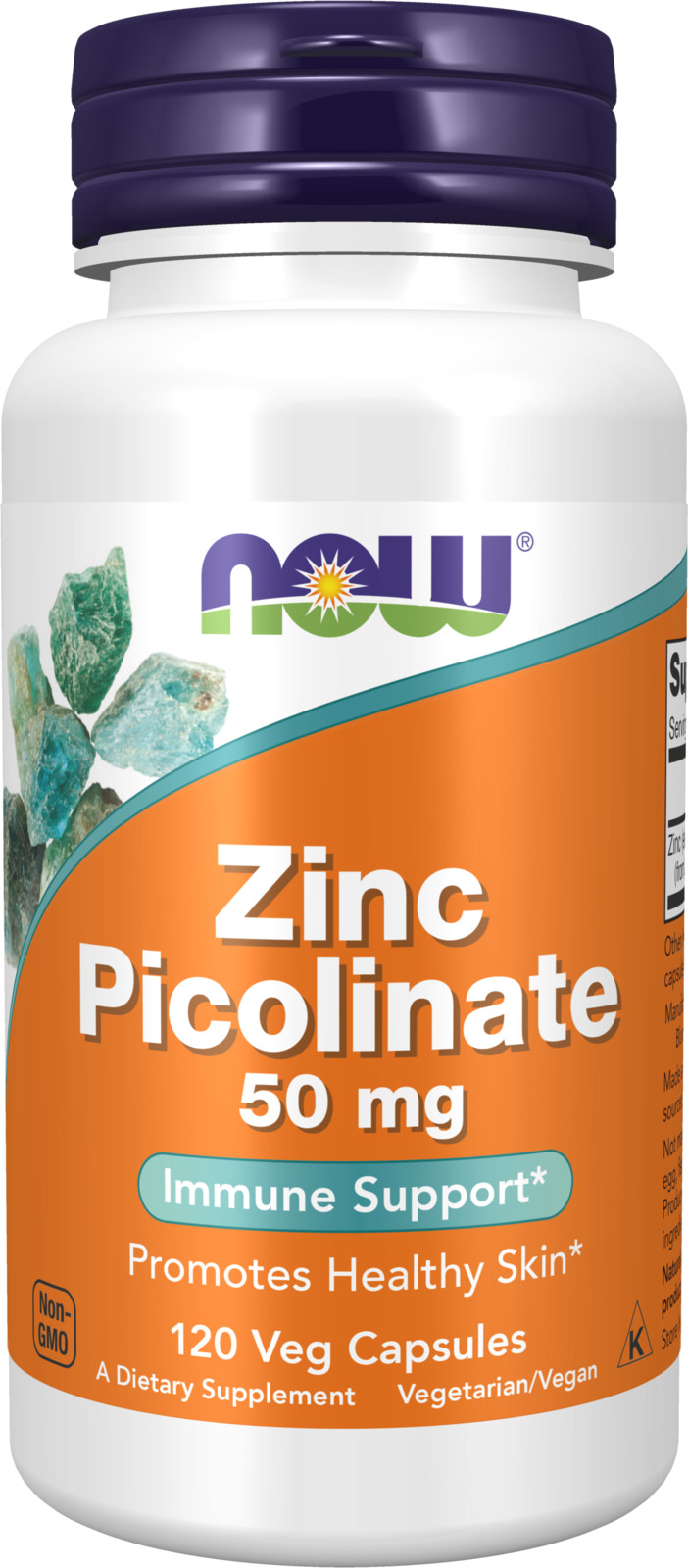 Now Foods ZINC PICOLINATE 50mg 120 Cap Bottle 04/26EXP Immune Support