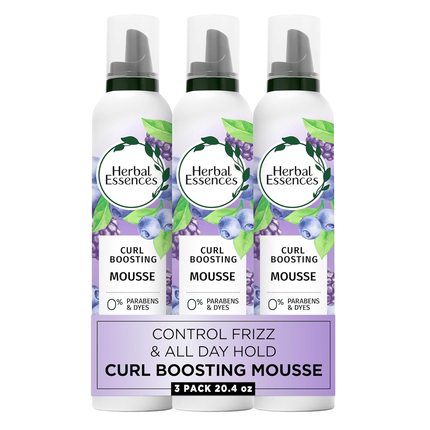 Herbal Essences Curl Boosting Mousse 3 Count Curly Wavy Hair Care