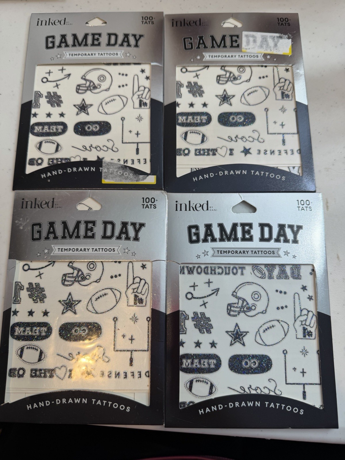 Inked by Dani Temporary Tattoos “GAME DAY” NIB Tailgating Football 🏈 400 Tats
