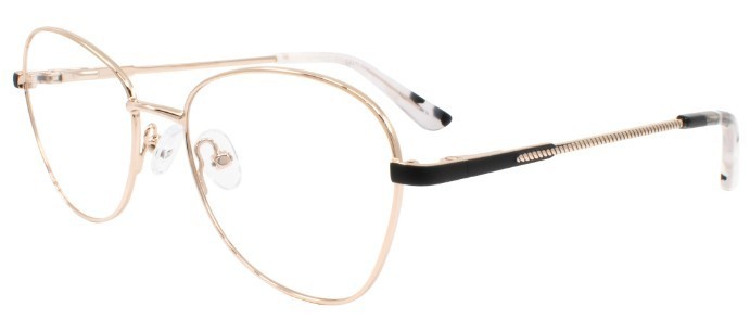 New Bloom Optics Petite Model Vivi in Color Gold Black 49-17-135 Eyeglass Frame