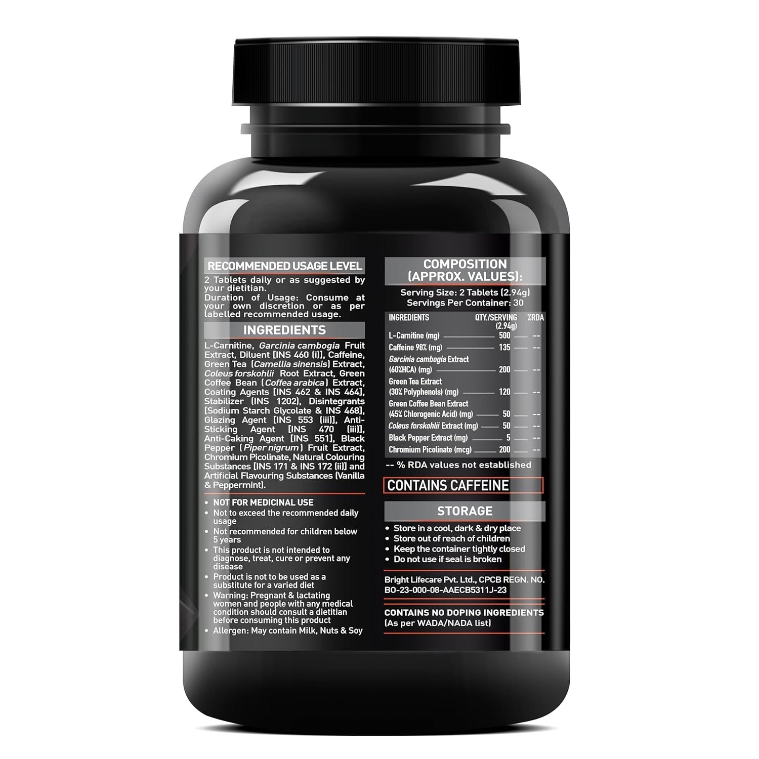 MuscleBlaze MB-Burner PRO | L- Carnitine, Garcinia Cambogia {60Tab}