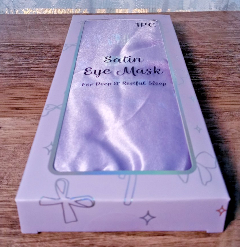 Satin Lavender One Piece Eye Mask For Deep & Restful Sleep 100% Polyester NEW