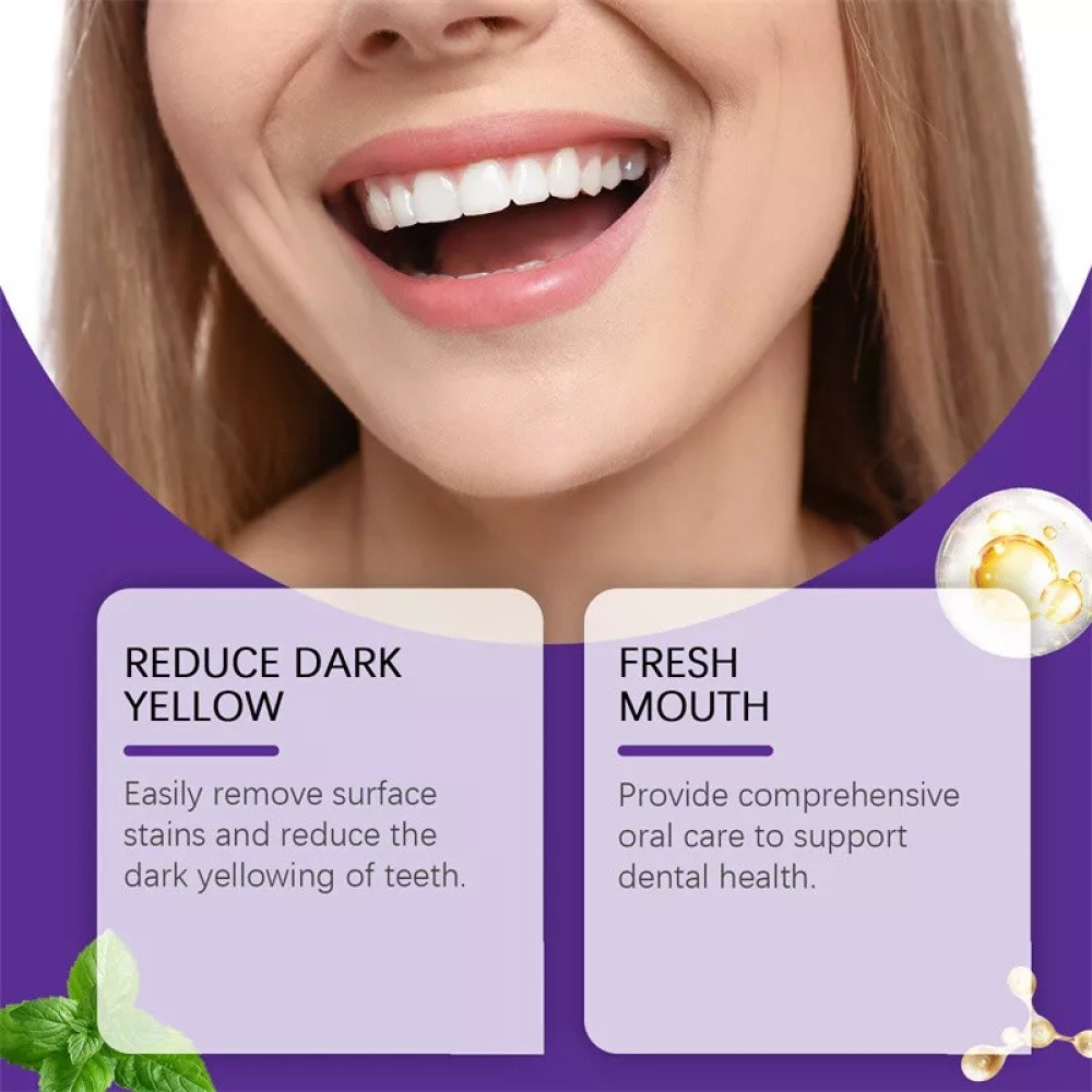 2X Purple Restoration Mineral Tooth Powder for Teeth Whitening Gum Strengthening