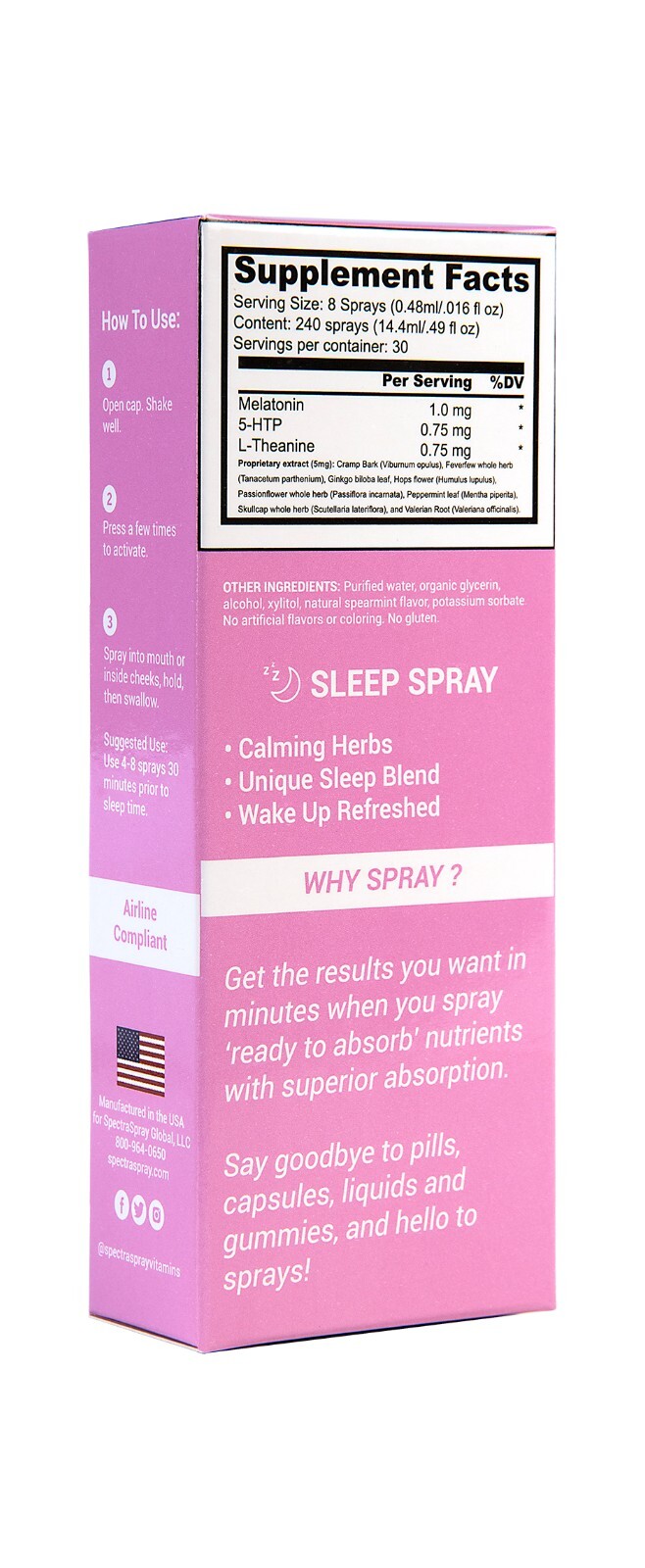Sleep Support Spray Supplement
