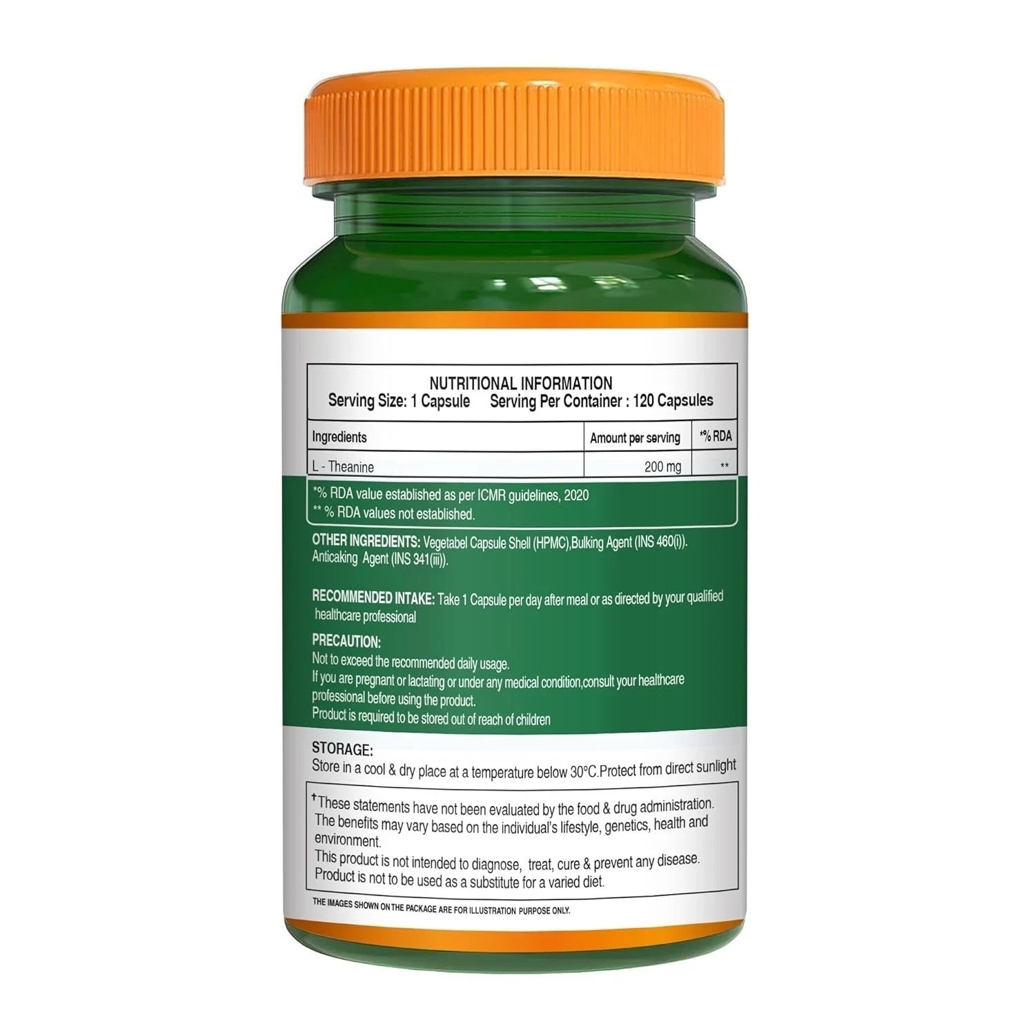 Pure Nutrition L-Theanine 200mg – 120 Veg Capsules