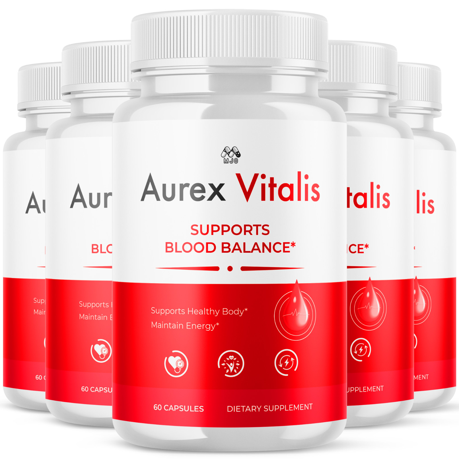 (5 Pack) Aurex Vitalis Advanced Support Blood Supplement AurexVitalis 300 Caps