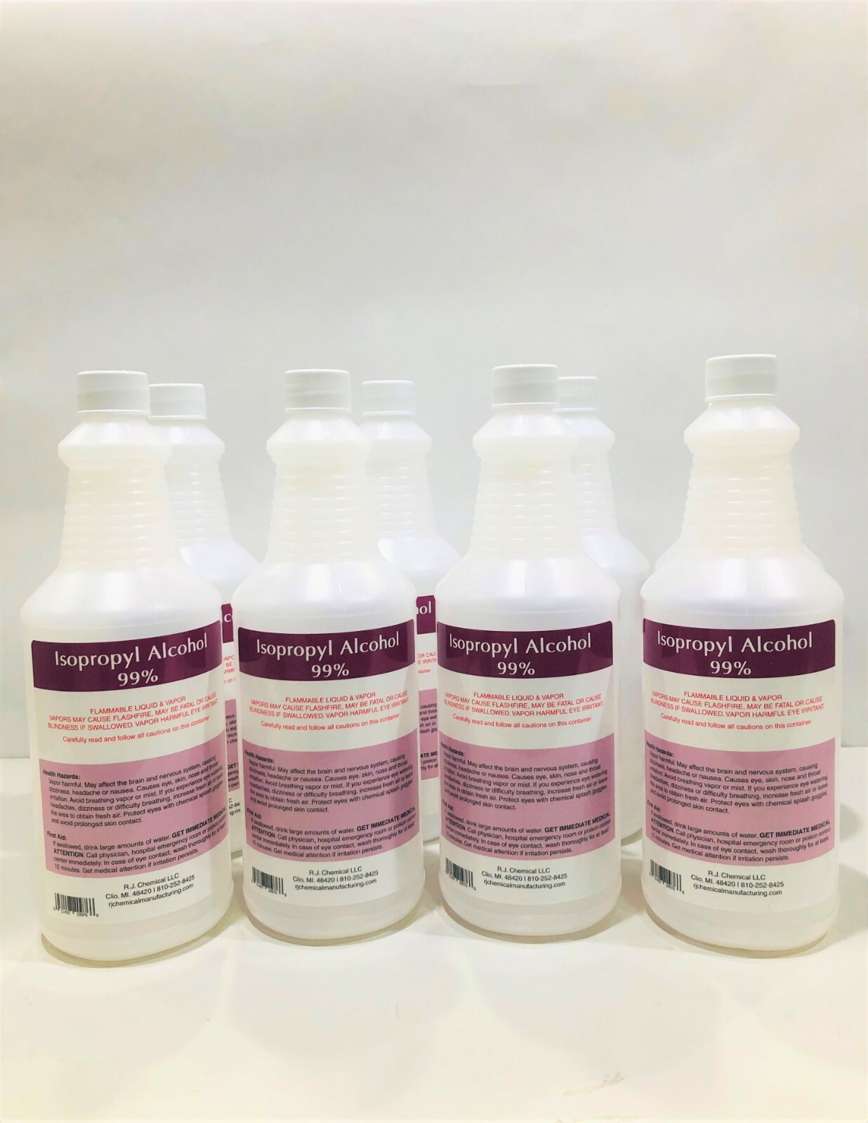 ISOPROPYL ALCOHOL 99% – NO IMPURITIES 2 GALLONS PACKED IN 8 QUART BOTTLE