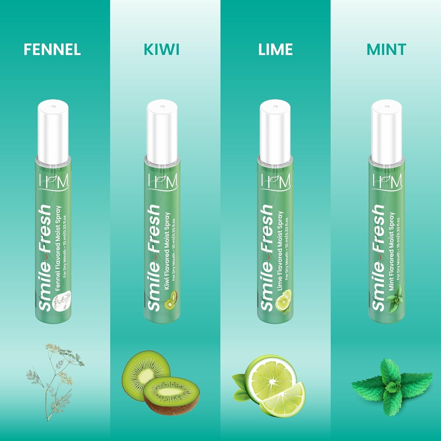 Variety Pack of Alcohol-Free Dry Mouth Spray – 4 Delicious Flavors to Soothe