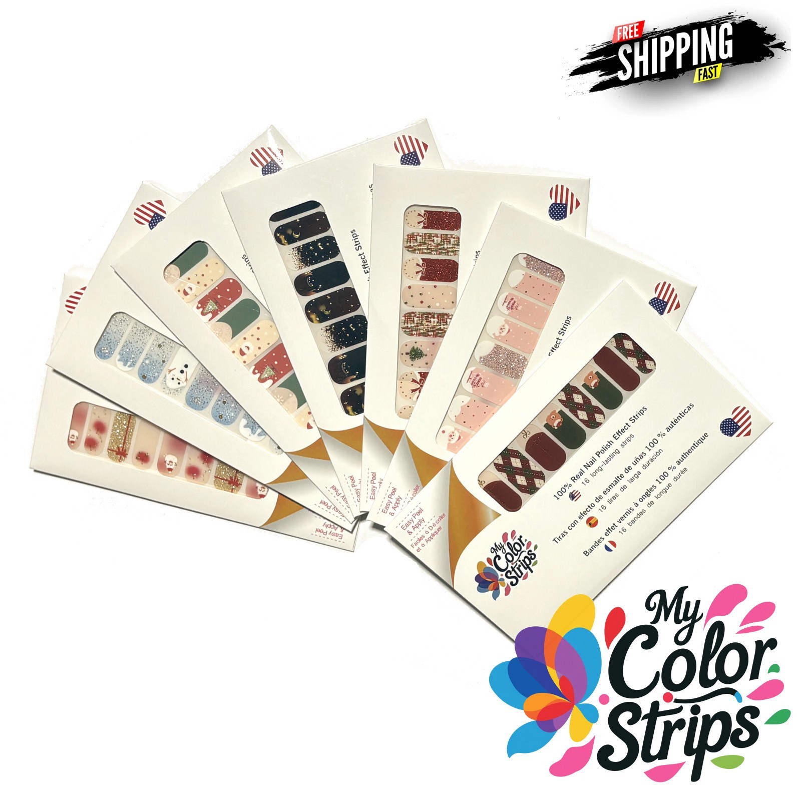 Full Size Nail Wraps Stickers Polish Look Art Flower/Sky/Love Gift Fun Nails USA