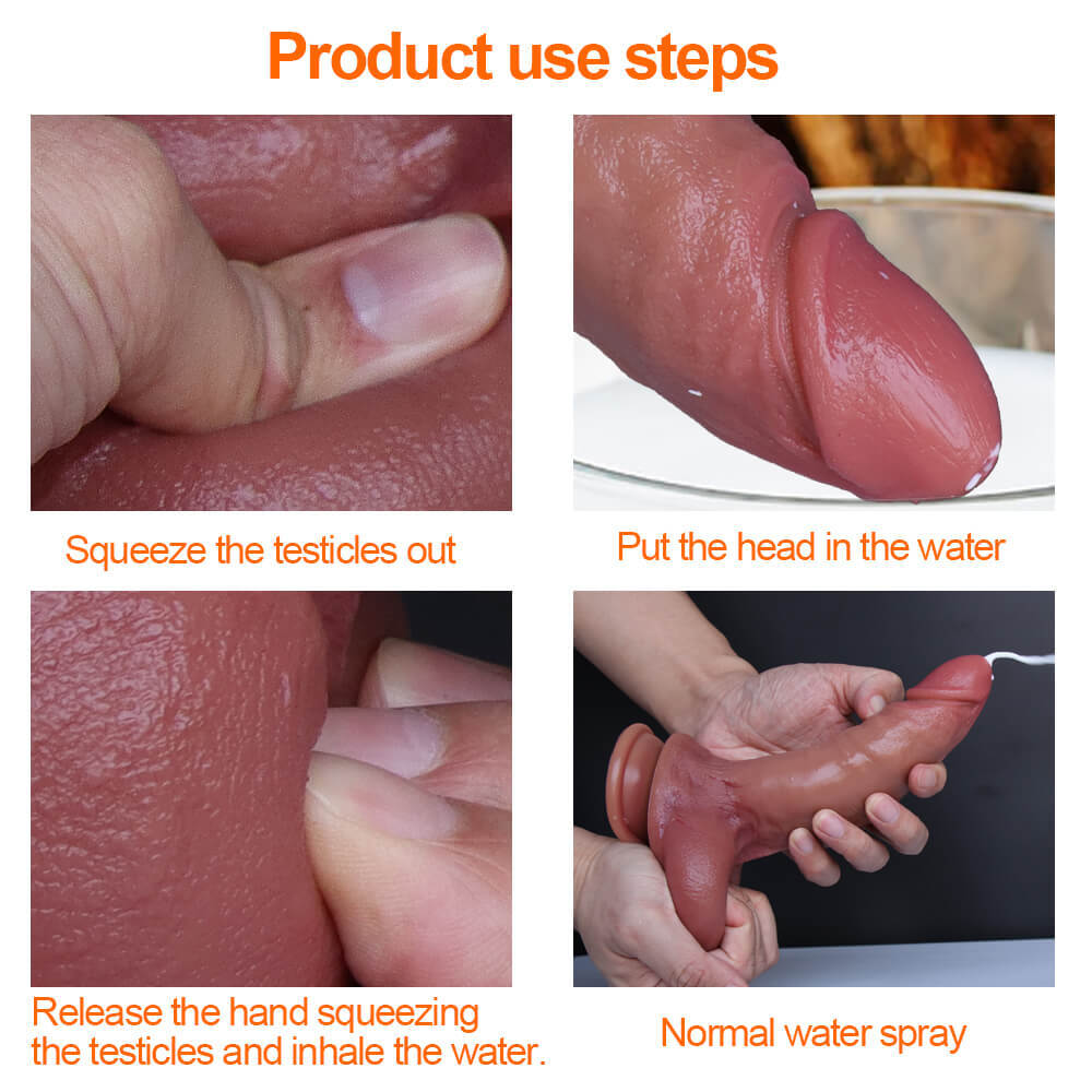 Squirting Ejaculating Lifelike Feeling Realistic Dong 8 Inch Flesh Suction Cup