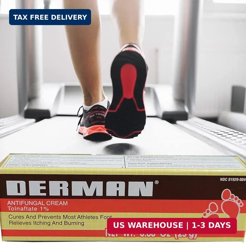 Derman Antifungal Cream for the Treatment of Athlete’s Foot (3 Pack (0.88 Ounce)