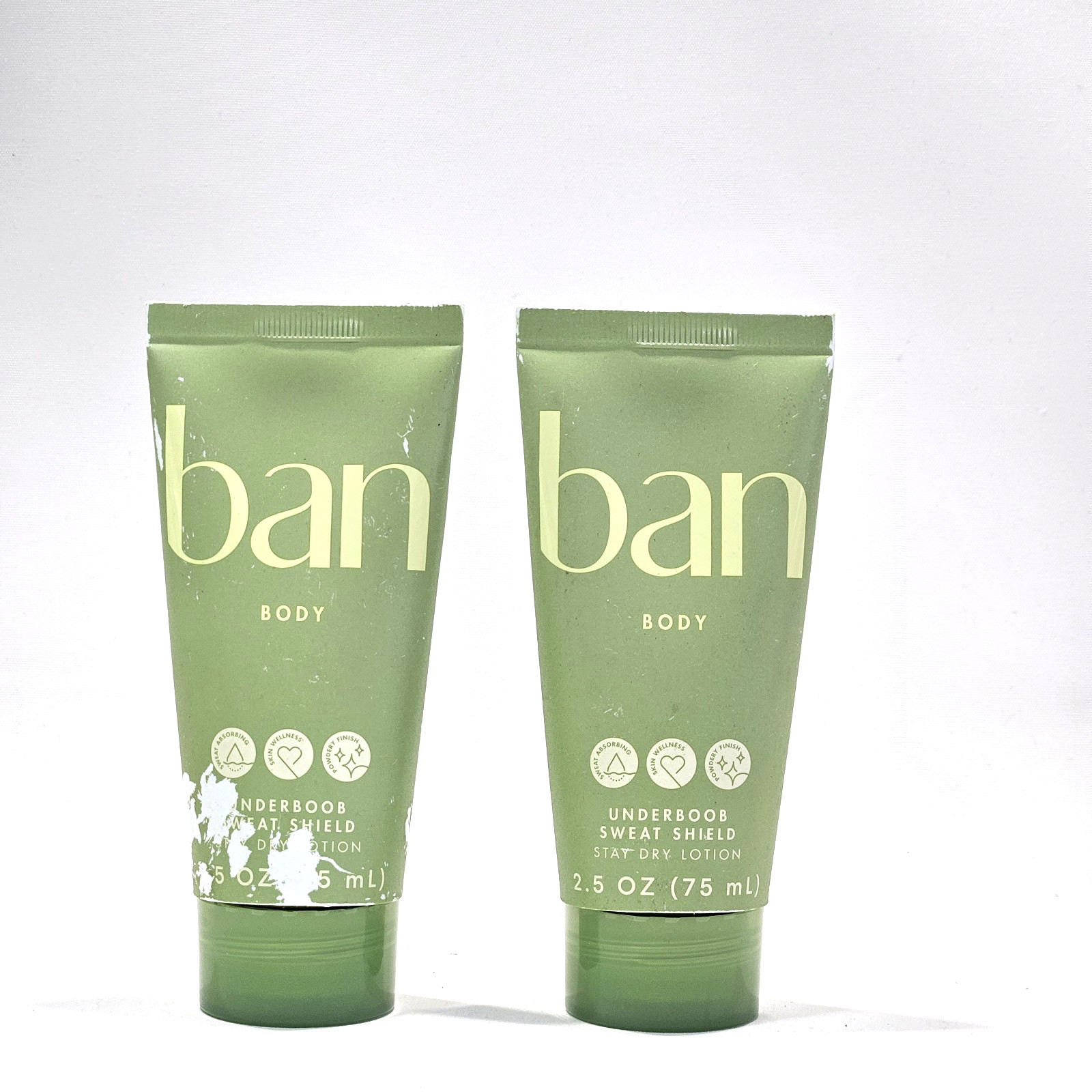 Packs Of Two Ban Body Underboob Sweat Shield Stay Dry Lotion – 75ml/ 2.5oz