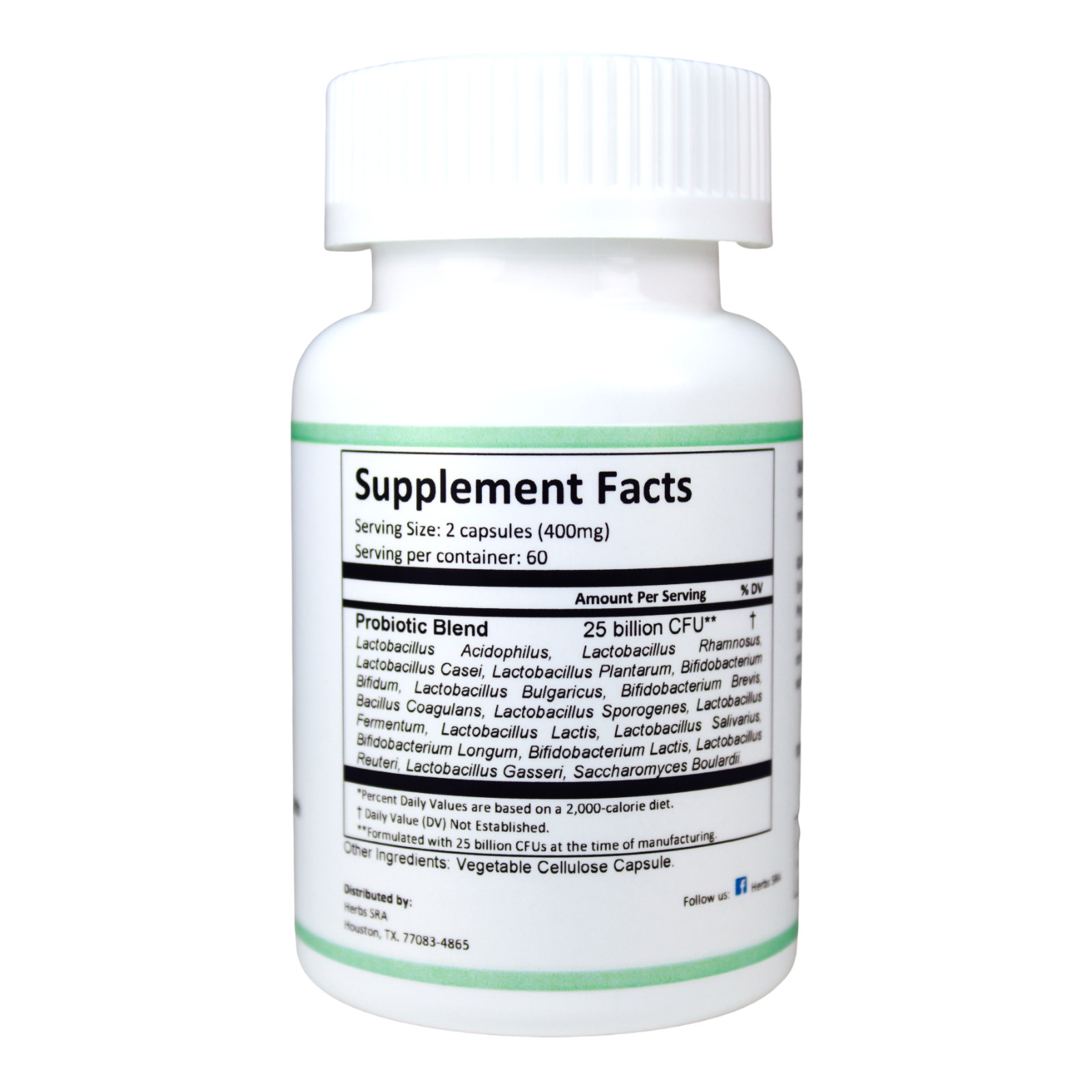 LACTOBACILLUS GASSERI, LACTOBACILLUS REUTERI, 120 Capsules, Intestinal Health.