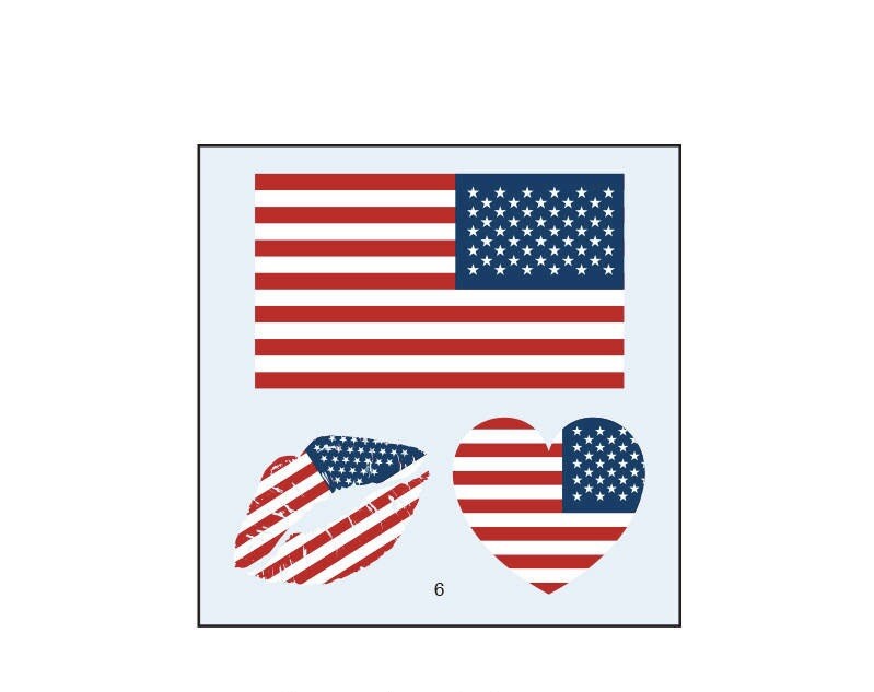 4 Packs 12 PCS United States of America Flag Tattoos: American US Party Favors