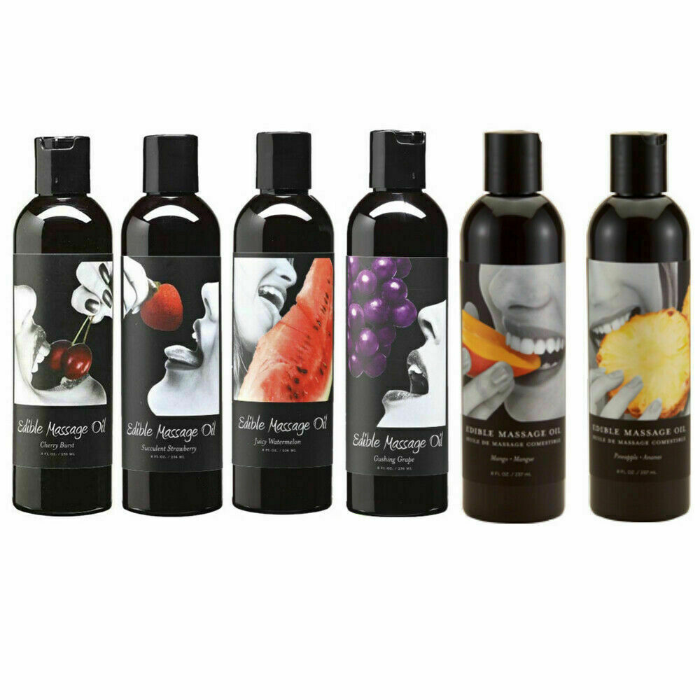 Earthly Body Natural Flavored Edible Massage Oil – Choose Flavor & Size