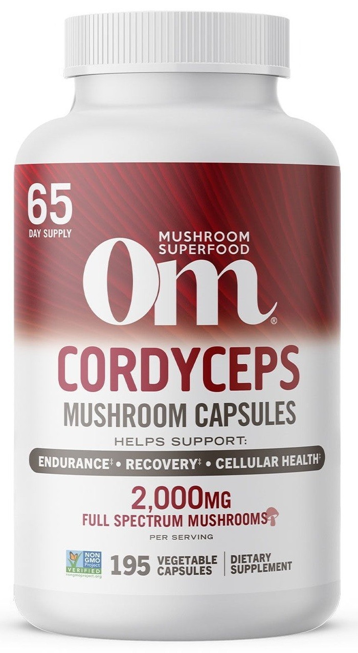 Om Mushrooms Cordyceps Capsules, 195 ct. (65 day supply) NEW & SEALED / EXP 2/27
