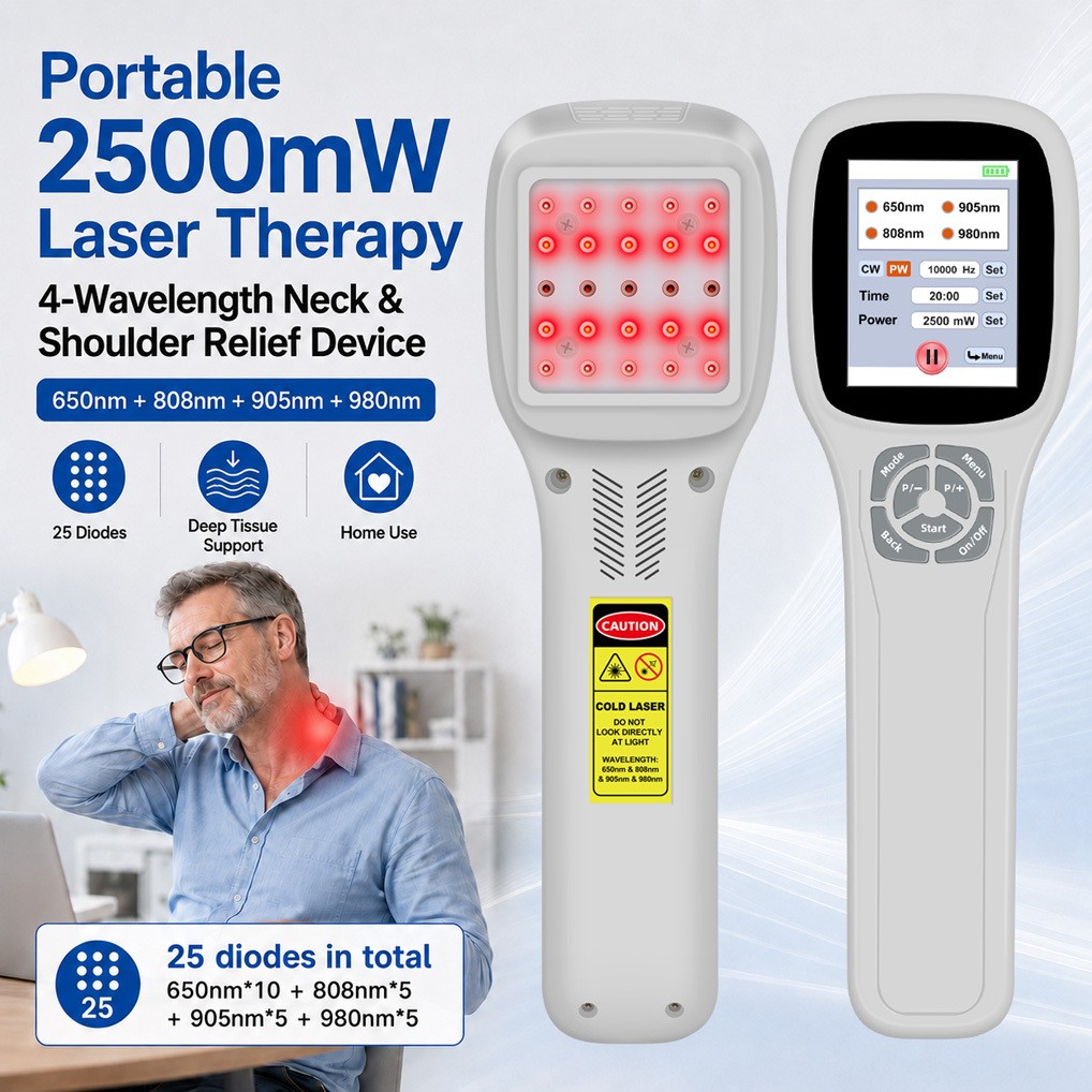 2.5W Low Level Light Therapy Joint Pain LLLT Cold Laser Device with Touch Screen