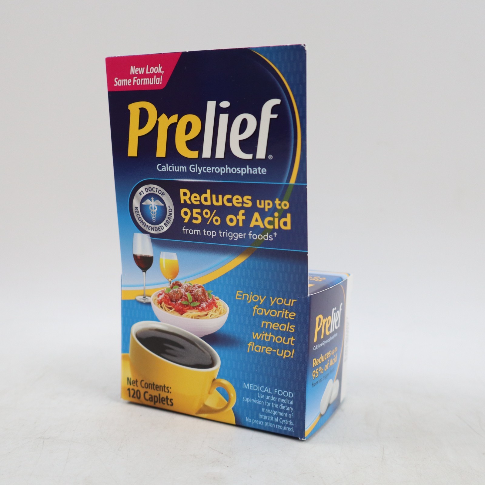Prelief Dietary Supplement Caplets Reduces Up To 95% Of Acid 120ct EXP 05/2026+