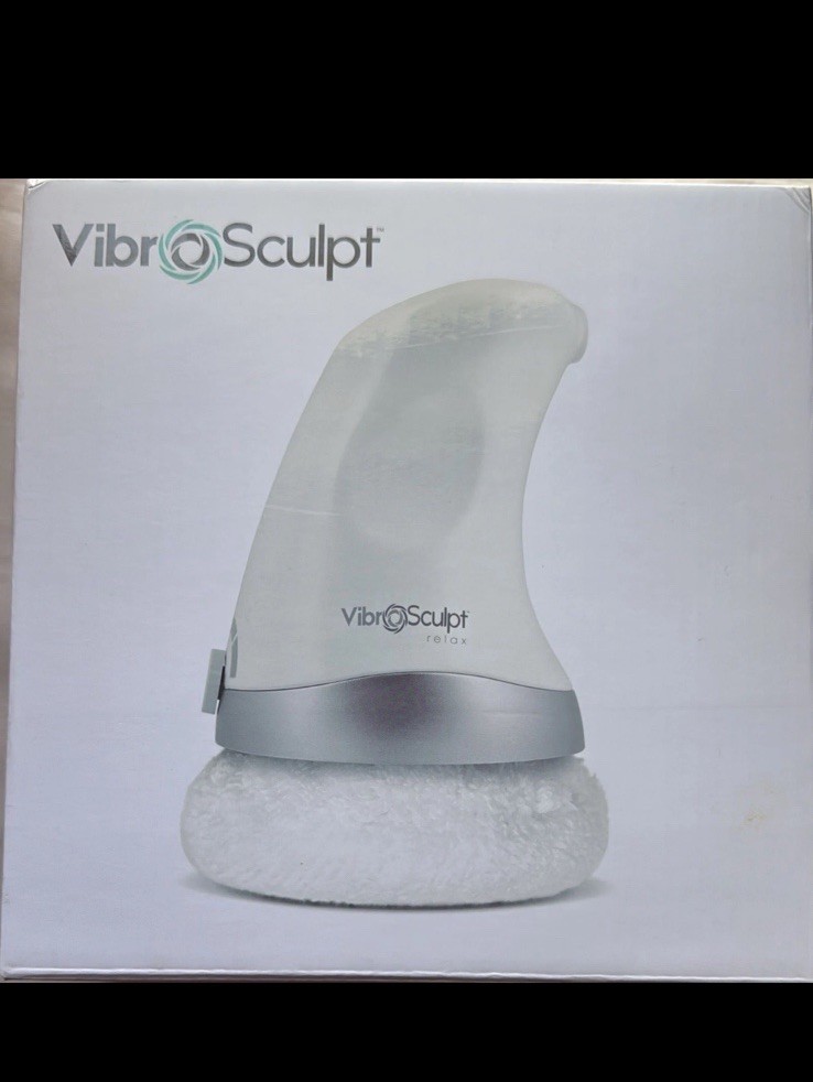 VibroSculpt Relax Body Massager w/ Pads, Adjustable Speed, White/Silver